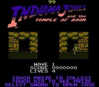 une photo d'Ã©cran de Indiana Jones and the Temple of Doom sur Nintendo Nes